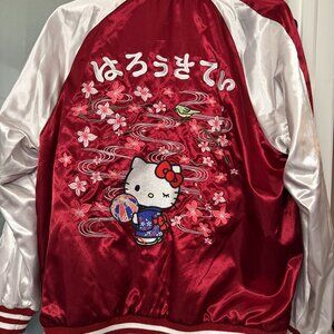 BNWOT rare hello kitty Jacket reversible japan men's large women's XL sukajan